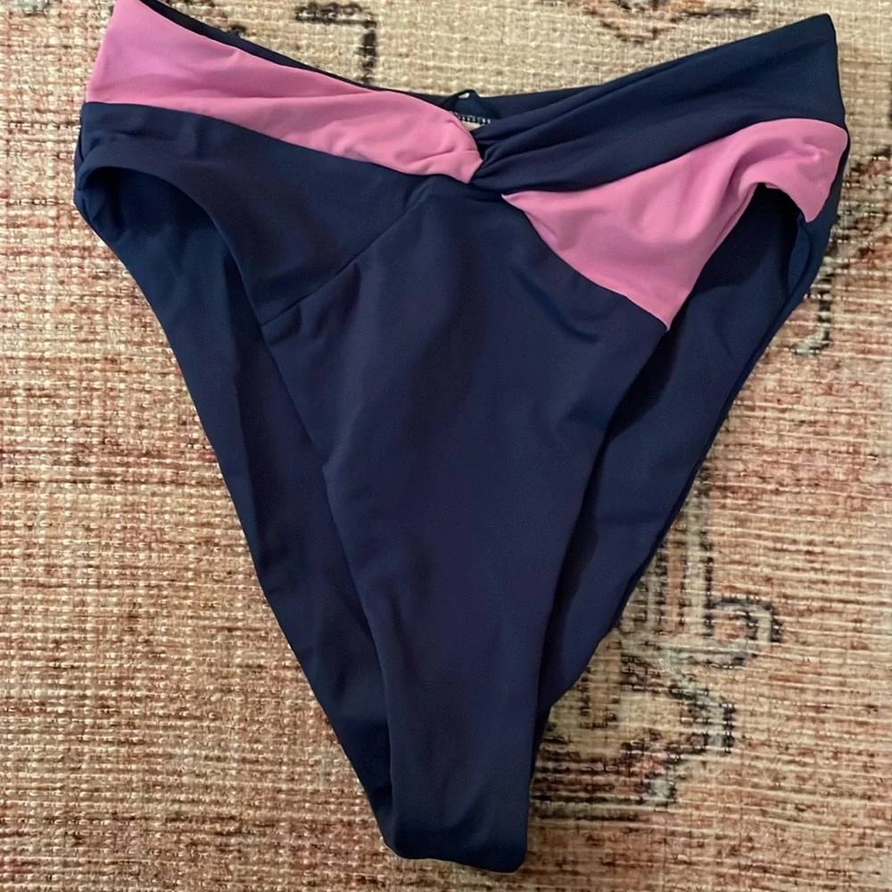 l*space Nancy Lee Bitsy Bikini Bottom XS Indigo & Rosebud‎